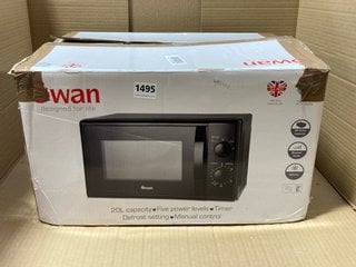 SWAN 20L MANUAL MICROWAVE IN BLACK: LOCATION - BR22