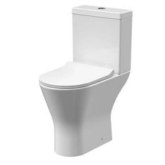 NUIE CERAMICS ACCESSORIES MID HEIGHT CONCEALED CISTERN WITH FRAME TO INCLUDE FREYA WALL HUNG RIMLESS TOILET PAN & SOFT CLOSE SEAT - WHITE - RRP £873