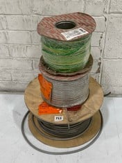 3 X ASSORTED ITEMS TO INCLUDE DONCASTER CABLES YY 1.5MM 5 CORE GREY CABLE 100M YY1.55C