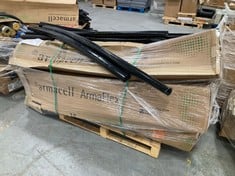 PALLET OF ASSORTED ITEMS TO INCLUDE ARMACELL ARMAFLEX 09015 BLACK O ⅝ OD X ⅜ WT AF-CO-09X015