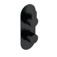 ARVAN TWIN THERMOSTATIC VALVE - MATT BLACK - RRP £463