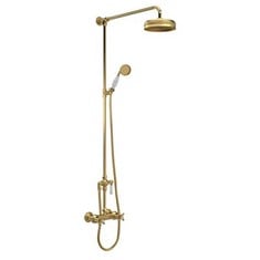 HUDSON REED SHOWER KITS TRADITIONAL THERMOSTATIC SHOWER VALVE & KIT - BRUSHED BRASS - RRP £946