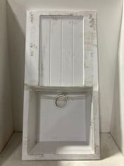 APPROX 1000 X 500MM SINGLE BOWL WITH DRAINING BOARD KITCHEN SINK IN WHITE