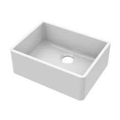 BUTLER SINK 595 X 450 X 220MM - WHITE - RRP £297