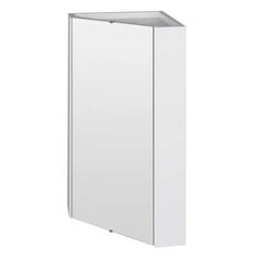 MAYFORD WALL HUNG CORNER SINGLE DOOR MIRROR CABINET - GLOSS WHITE - RRP £277