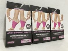 30 X PHYSIX GEAR SPORT ARCH SUPPORT COMPRESSION SLEEVE- SIZE S & L.