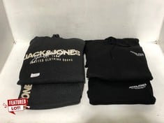 JACK AND JONES JACK MASON TRACKSUIT SN44 BLACK SIZE LARGE TO INCLUDE JACK AND JONES JACK ALVIS SWEAT SET SET SN51 BLACK SIZE XL TOTAL RRP £129.98.