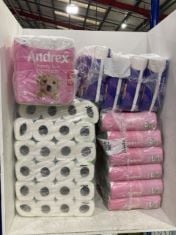 4 X ASSORTED MULTIPACKS OF TOILET ROLLS TO INCLUDE ANDREX FAMILY SOFT.