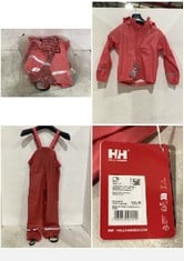 HELLY HANSEN K BERGEN 2.0 PU RAINSET POPPY RED AGE 7.