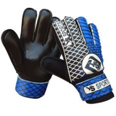 30X YSCARE KIDS GOALKEEPER GLOVES FOOTBALL GLOVES FOR BOYS KIDS CHILDREN ADULT SOCCER SPORTS GOALIE GLOVES PROTECTION SUPER GRIP PALMS (BLUE, 4).