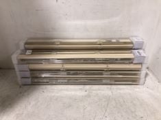 9X REAL WOODEN VENETIAN BLINDS IN BEIGE (50-130CM).