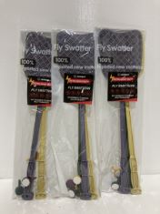 42 X HEAVY DUTY FLY SWATTERS.