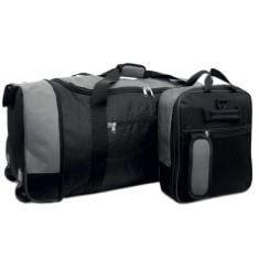 3 X TRAVEL BAGS TO INCLUDE HOLDALL WITH WHEELS -WHEELED DUFFLE BAG (BLACK/GREY) 80L.