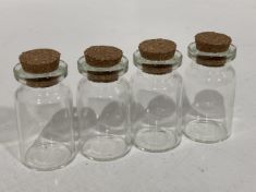 40 X 7ML MINI GLASS CRAFT DECOR JARS.