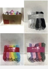 APPROX 70 X ASSORTED CHILDRENS SOCKS TO INCLUDE LA ACTIVE ATHLETIC CREW GRIP SOCKS COLOUR SPLASH 12-36 MONTHS .