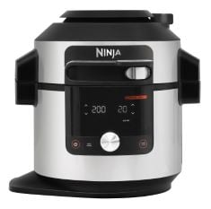 1 X NINJA FOODI MAX 15-IN-1 SMARTLID MULTI-COOKER 7.5L WITH DIGITAL PROBE, ELECTRIC PRESSURE COOKER & AIR FRYER, SLOW COOK AND MORE, COOKS 6 PORTIONS, STAINLESS STEEL/BLACK OL750UK.