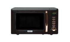 1 X HADEN SALCOMBE 800W MICROWAVE OVEN - VERSATILE WITH DEFROST, REHEAT & COOKING FUNCTIONS - SPACIOUS 20L CAPACITY - CONVENIENT DIGITAL TIMER - 5 POWER LEVELS - SLEEK BLACK & COPPER DESIGN.