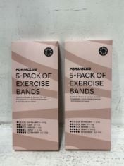 30 X FORMCLUB 5 PACK OF EXERCISE BANDS .