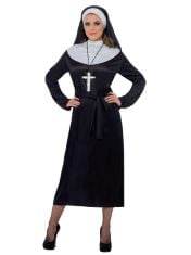 QTY OF ITEMS TO INCLUDE APPROX X 10 ASSORTED ADULT FANCY DRESS TO INCLUDE SMIFFYS NUN COSTUME, BLACK, L - UK SIZE 16-18, SMIFFYS GOLDEN PRINCESS COSTUME, GOLD, M - UK SIZE 12-14.