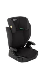 GRACO JUNIOR MAXI I-SIZE R129 HIGHBACK BOOSTER CAR SEAT WITH CUPHOLDERS, SUITABLE FROM 100-150CM (APPROX. 3.5 TO 12 YEARS), MIDNIGHT FASHION.