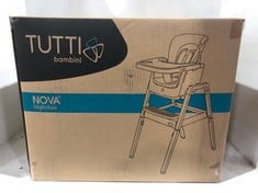 TUTTI BAMBINI NOVA EVOLUTIONARY HIGHCHAIR GREY / OAK - RRP £199