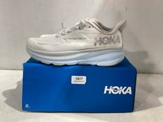 HOKA CLIFTON 9 WOMENS TRAINERS WHITE - SIZE 6.5 - RRP £130