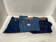 3 X LEVI DENIM JEANS TO INCLUDE LEVI STRAUSS 34W 32L