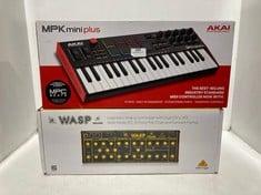 AKAI PROFESSIONAL MPK MINI PLUS CONTROLLER KEYBOARD - RRP £125 TO INCLUDE BEHRINGER WASP DELUXE HYBRID DESKTOP SYNTHESIZER - RRP £125