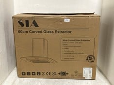 SIA 60CM CURVED GLASS EXTRACTOR STAINLESS STEEL CGH60SS