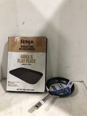 NINJA ZEROSTICK ESSENTIALS 24CM FRYING PAN TO INCLUDE NINJA WOODFIRE ACCESSORIES GRILL & FLAT PLATE 45 X 31CM