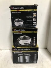 RUSSELL HOBBS COOK@HOME RICE COOKER TO INCLUDE 2 X RUSSELL HOBBS MEDIUM RICE COOKER