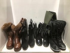 8 X ASSORTED FOOTWEAR TO INCLUDE GEORGE BLACK CHELSEA BOOTS - SIZE 6