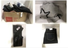 30 X ASSORTED CLOTHES TO INCLUDE MANGO BLACK FAUX LEATHER TROUSERS - SIZE 8