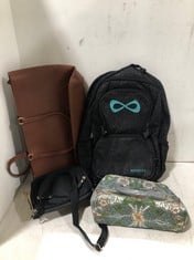 5 X ASSORTED ITEMS TO INCLUDE NFINITY BLACK BACKPACK