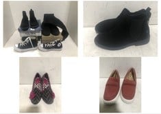 6 X ASSORTED FOOTWEAR TO INCLUDE CONVERSE ALL STAR BLACK/WHITE CANVAS TRAINERS - SIZE 3