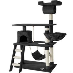 TECTAKE MARCEL CAT TREE SCRATCHING POST BLACK 401855