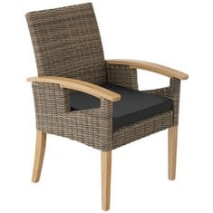 TECTAKE GARDEN CHAIR ROSARNO GREY - 404807 - RRP £114