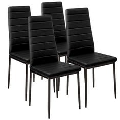 TECTAKE DINING CHAIR SET OF 4 THOMAS BLACK - 401843 - RRP £124