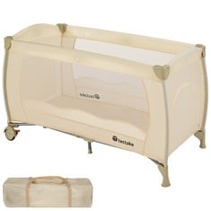 TECTAKE TRAVEL COT BEIGE - 402418