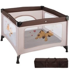 TECTAKE PLAYPEN TOMMY JUNIOR COFFEE BROWN - 402207