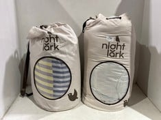 2 X ASSORTED NIGHTLARK COVERLESS DUVETS