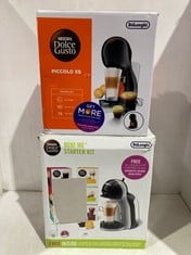 DELONGHI NESCAFE DOLCE GUSTO PICCOLO XS COFFEE MACHINE TO INCLUDE DELONGHI NESCAFE DOLCE GUSTO MINI ME COFFEE MACHINE STARTER KIT