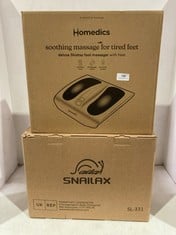 HOMEDICS DELUXE SHIATSU FOOT MASSAGE WITH HEAT TO INCLUDE SNAILAX FULL BODY MASSAGE MAT WITH HEAT SL-331