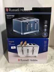 RUSSELL HOBBS INSPIRE WHITE 4 SLICE TOASTER TO INCLUDE RUSSELL HOBBS INSPIRE GREY 4 SLICE TOASTER