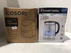 RUSSELL HOBBS PURITY GLASS KETTLE TO INCLUDE COSORI 2L LITE MINI AIR FRYER CAF-L1211