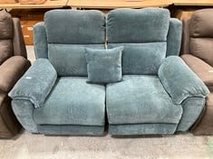 LA-Z-BOY 2 SEATER POWER RECLINER SOFA IN BLUE FABRIC