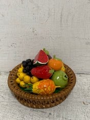 72 X STONE THE CROWS MINI FRUIT BASKET DECORATION