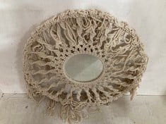 4 X STONE THE CROWS SMALL CLASSIC MACRAME MIRROR - - TOTAL RRP £192