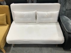 JOLA BOUCLE FOLDABLE 2 SEATER SOFA BED IN WHITE FABRIC - RRP £330