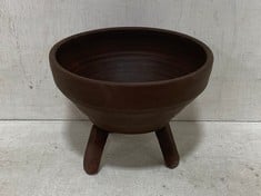 36 X STONE THE CROWS MEDIUM FOOTED BOWL - CINNAMON - DIA 20CM - TOTAL RRP £360